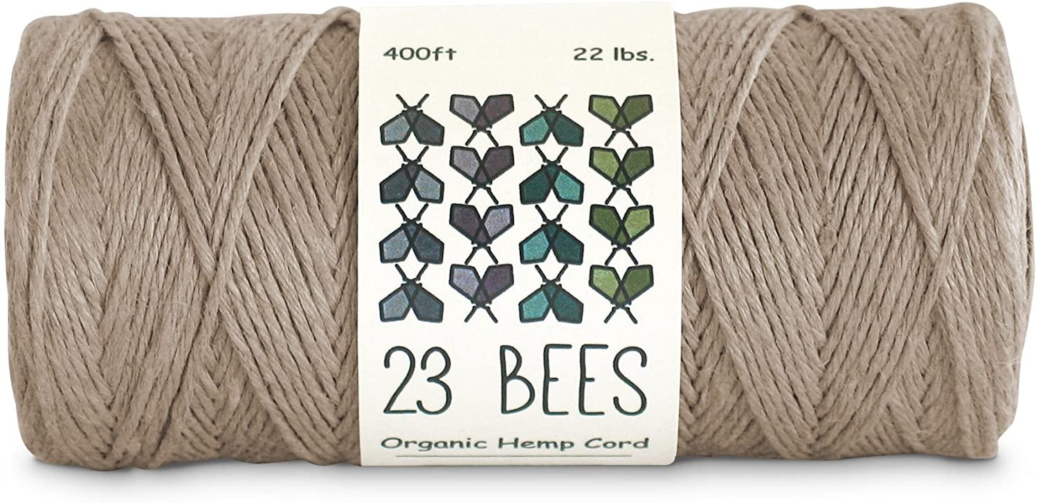 23 Bees 100% Organic Hemp Macrame Cord