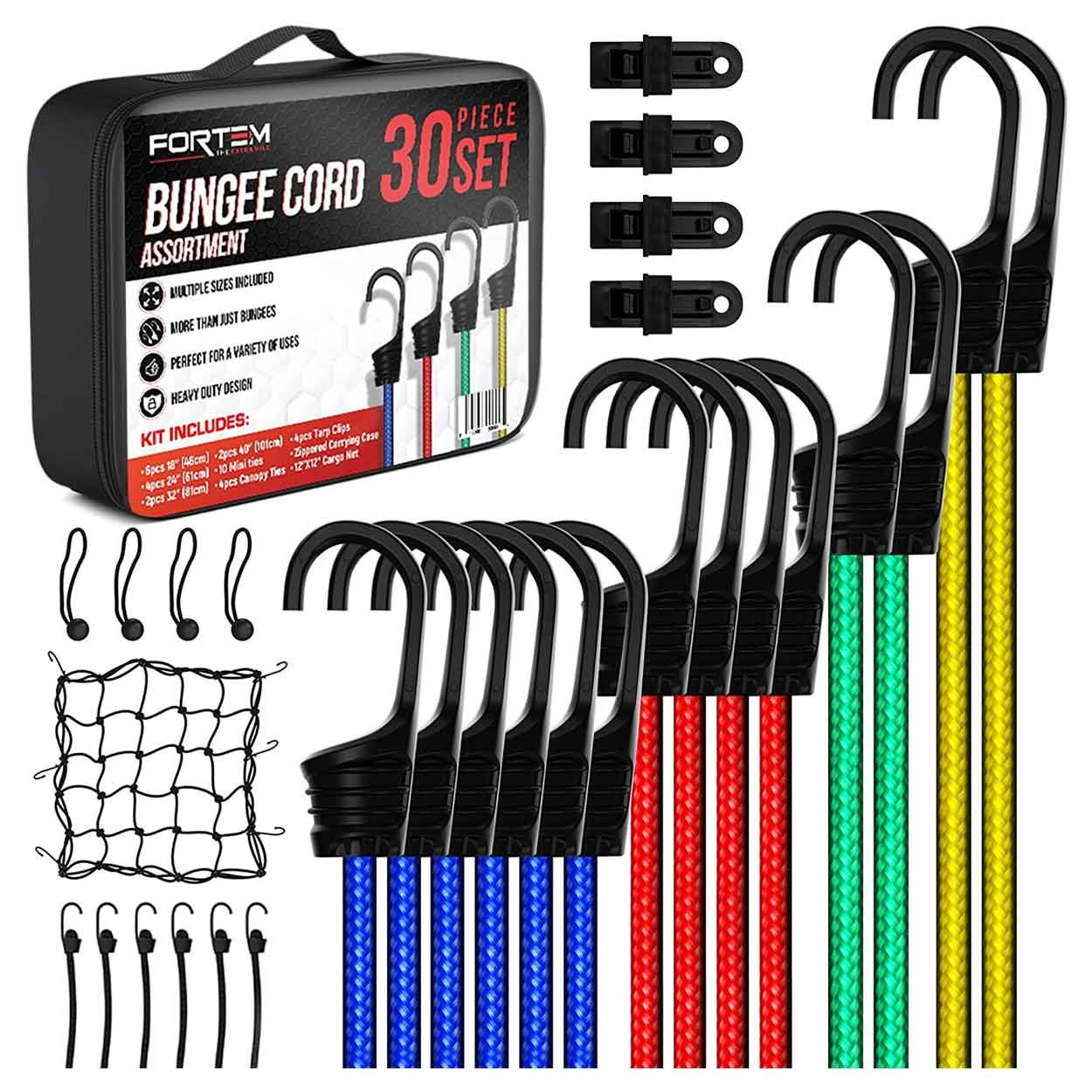 Fortem Bungee Cords with Hooks