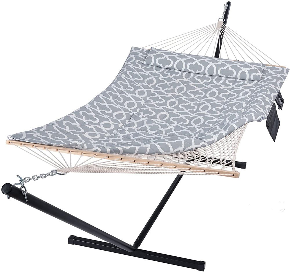 SUNCREAT Outdoor Double Hammock with Stand